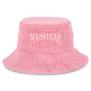 BomBucket- Double sided Bucket Hat- Denim/Pink