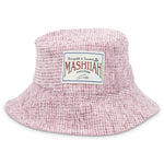 Load image into Gallery viewer, BomBucket- Double sided Bucket Hat- white/purple tweed

