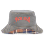 Load image into Gallery viewer, BomBucket- Double sided Bucket Hat- Gray/ plaid
