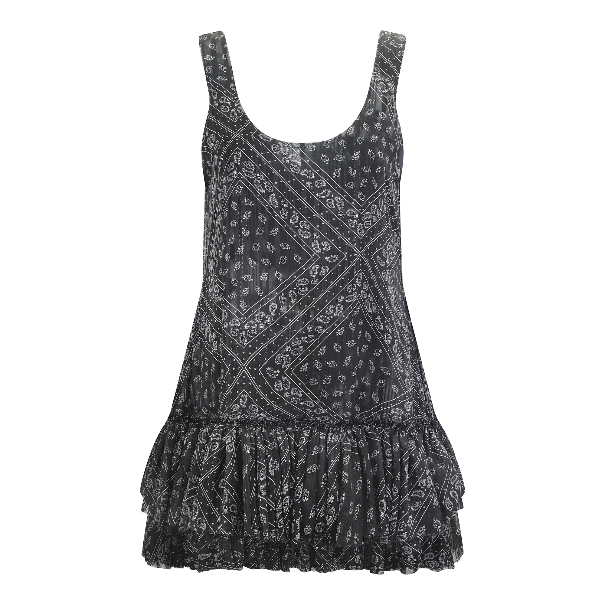 Black Bandana Print Slip Dress Mashiiah Black Bandana Print Slip Dress Mashiiah